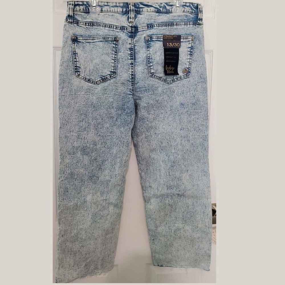 Indigo Rein jeans size 13/30- Straight Leg,Super High Rise, Ankle,Organic Cotton - Picture 2 of 4